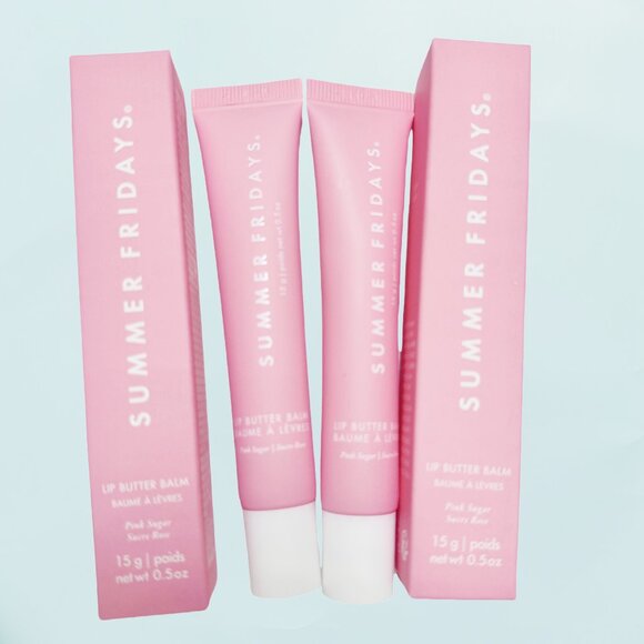 Pink Sugar (2 pack) Summer Fridays Lip Butter Balm Conditioning Lip Mask New box - Picture 1 of 2